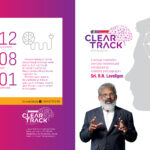 Clear track pamphlet design colorful with Loveligen