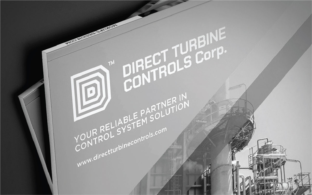 direct turbine simple brochure design with logo